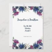 Custom Wildflower Schotse distels Save The Date Kaart (Voorkant)