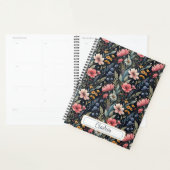 Custom Wildflowers Botanical Inspiration Black Planner (Display)