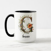 Custom Wildflowers Initial Birthday Mug For Mom Mok (Links)