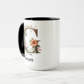 Custom Wildflowers Initial Birthday Mug For Mom Mok (Voorkant links)