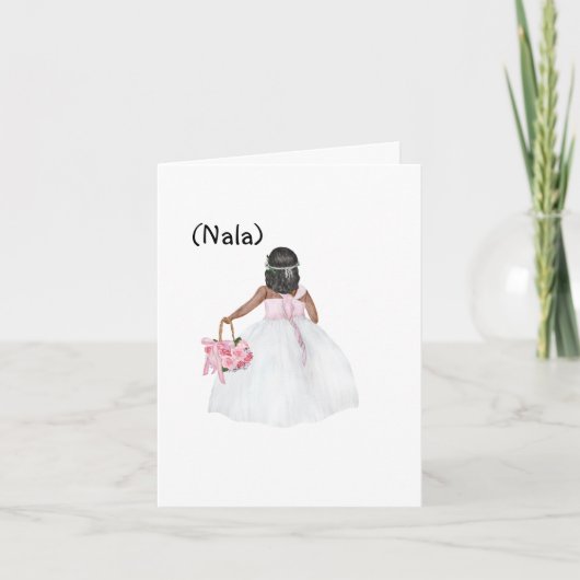 Custom Will You Be My Flower Girl? Card  Kaart (Voorkant)