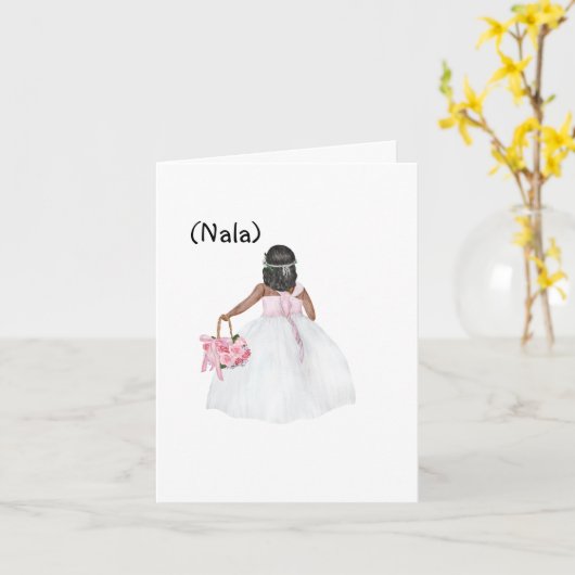 Custom Will You Be My Flower Girl? Card  Kaart (Gele Bloem)