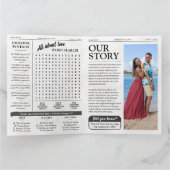 Custom Will You Be My Valentine 4-page Newspaper Kaart (Binnen)