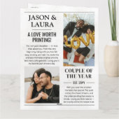 Custom Will You Be My Valentine 4-page Newspaper Kaart (Achterkant)