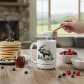 Custom Williams Family Lodge Watercolor Moose Koffiemok