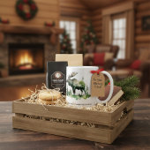 Custom Williams Family Lodge Watercolor Moose Koffiemok