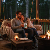 Custom Williams Family Lodge Watercolor Moose Koffiemok