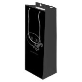 Custom Wine Gift Bag Business Logo Branded Wijn Cadeautas (Voorkant Gekanteld)