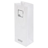 Custom Wine Gift Bag met Logo Wijn Cadeautas (Achterkant Gekanteld)