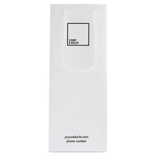 Custom Wine Gift Bag met Logo Wijn Cadeautas (Voorkant)