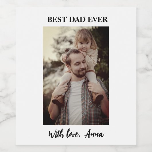 "Custom Wine Label Sjabloon" Wijn Etiket (Enkel label)