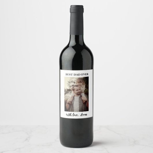 "Custom Wine Label Sjabloon" Wijn Etiket (Voorkant)