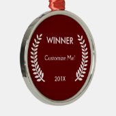 Custom Winner Laurels Metalen Ornament (Rechts)
