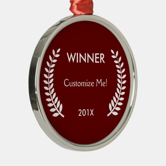 Custom Winner Laurels Metalen Ornament (Rechts)