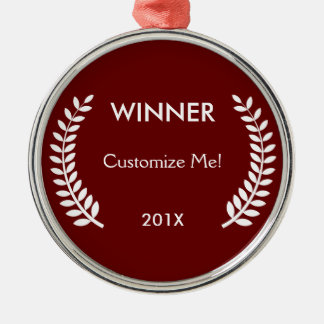 Custom Winner Laurels Metalen Ornament