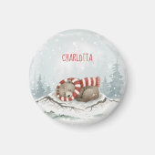 Custom Winter Bear Magnet (Voorkant)