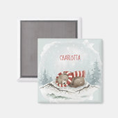 Custom Winter Bear Magnet (Voorkant / Achterkant)