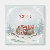 Custom Winter Bear Magnet (Voorkant)