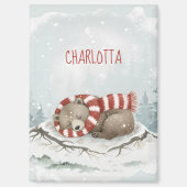 Custom Winter Bear Magnet (Voorkant)