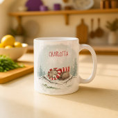 Custom Winter Bear Mug – Sleeping Animal Design Koffiemok