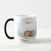 Custom Winter Bear Mug – Sleeping Animal Design Magische Mok (Links)
