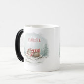 Custom Winter Bear Mug – Sleeping Animal Design Magische Mok (Voorkant links)