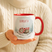 Custom Winter Bear Mug – Sleeping Animal Design Mok