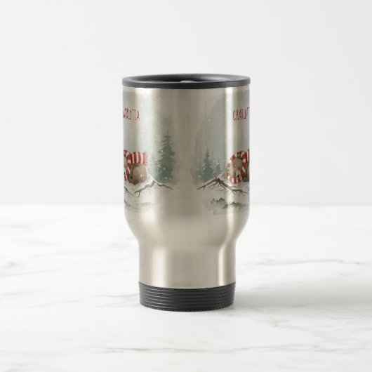 Custom Winter Bear Mug – Sleeping Animal Design Reisbeker (Center)