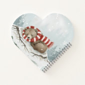 Custom Winter Bear Spiral Notebook Notitieboek (Achterkant)