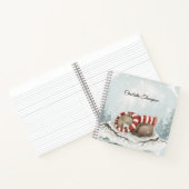 Custom Winter Bear Spiral Notebook Notitieboek (Binnen)