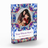 Custom Winter Blue Purple Red Star Christmas Gift Fotoblokken (Links)