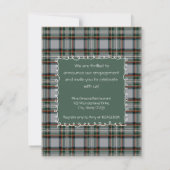 Custom Winter Engagement Photo Card with Tartan  Feestdagenkaart (Achterkant)