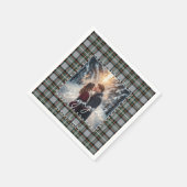 Custom Winter Engagement Photo Card with Tartan Servet (Hoek)