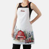 Custom Winter Forest Kerstmis Schort (Insitu)