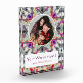 Custom Winter Gray Red Purple Star Christmas Gift Fotoblokken (Links)