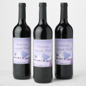 Custom Winter Mountain Holiday Spiced Mead Bottle  Wijn Etiket (Flessen)
