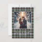 Custom Winter Photo Engagement Thank You Card Bedankkaart (Voorkant)