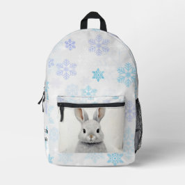 Custom Winter Rabbit Love Schattigee esthetiek Bedrukte Rugzak
