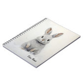 Custom Winter Rabbit Love Schattigee esthetiek Notitieboek (Linkerzijde)
