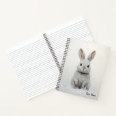 Custom Winter Rabbit Love Schattigee esthetiek Notitieboek (Binnen)