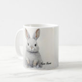 Custom Winter Rabbit Pet Love Schattigee esthetiek Koffiemok (Voorkant links)