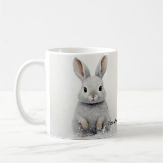 Custom Winter Rabbit Pet Love Schattigee esthetiek Koffiemok