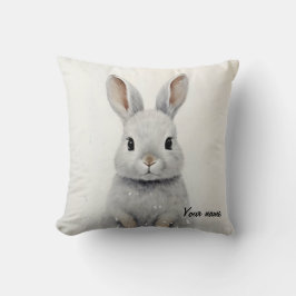 Custom Winter Rabbit Pet Love Schattigee esthetiek Kussen