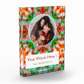 Custom Winter Red Merry Green Star Christmas Gift Fotoblokken (Links)