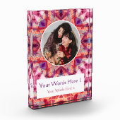 Custom Winter Red Pink Purple Star Christmas Gift Fotoblokken (Links)