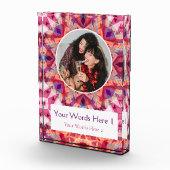 Custom Winter Red Pink Purple Star Christmas Gift Fotoblokken (Rechts)