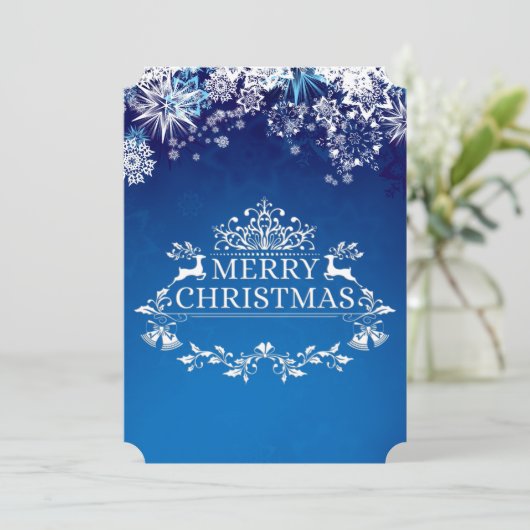 Custom Winter Wonderland kerstfeestdag Feestdagenkaart (Staand voorkant)