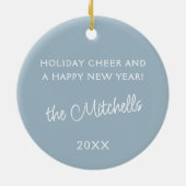 Custom Winter Wonderland Landscape Art Painting Keramisch Ornament (Achterkant)