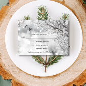 Custom Winter Wonderland Snow Scene RSVP Weddensch