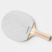 Custom wit abstract modern tafeltennisbatje (Zijkant)
